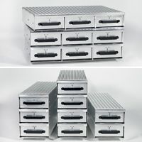 Heavy-Duty Aluminum Slide Drawer Stack Storage Units