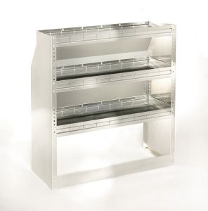 Space Saving 44"H Aluminum Contour Shelving with Closed Back