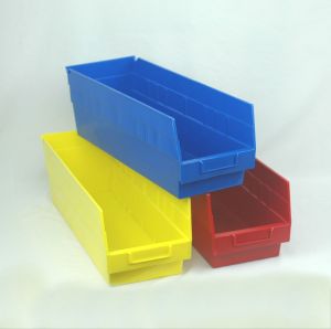 Plastic Shelf Bin - 6 5/8"W x 17 7/8"D x 6"H