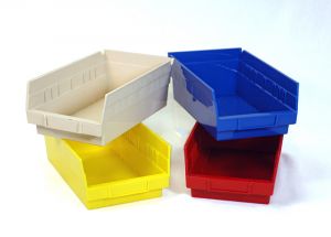 Pkg Qty 12 Details about   Plastic Organizer Storage Shelf Bin 6-5/8 W x 11-5/8 D x 4 H Yellow 