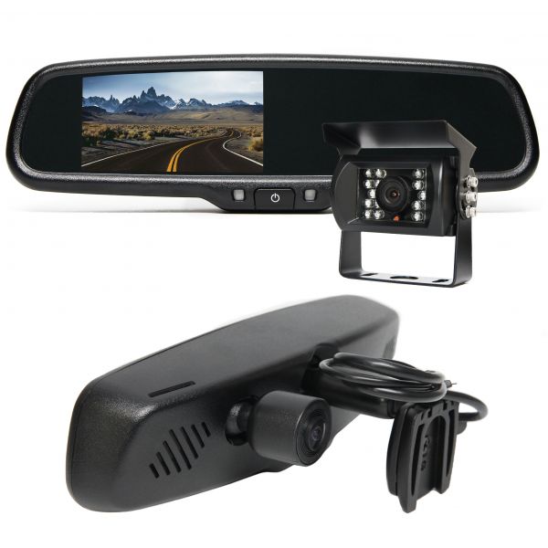 Backup Camera System with Mirror Display and Waterproof Camera RVS-770718 