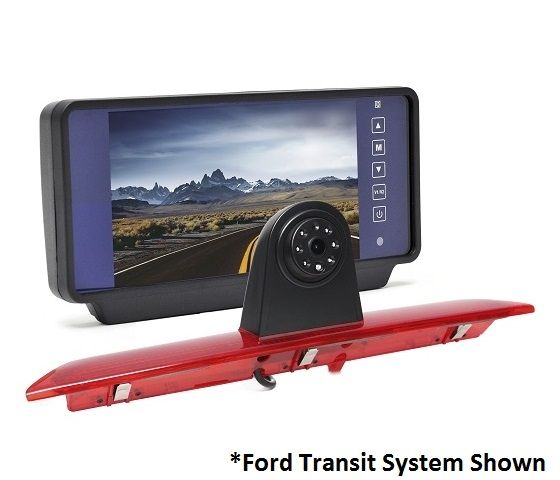 Ford Transit Connect Brake Light Backup Camera for F O R D with 7 inch Clip-on Mirror Monitor