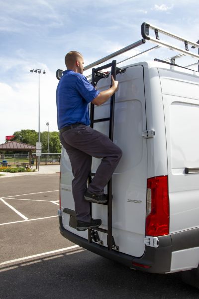 no Drilling Prime Design AAL Rear Van Door Hook Access Ladder Compatible with Ford Transit w/High Roof 
