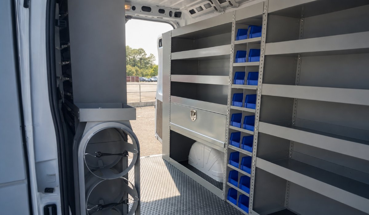 7 HVAC Van Shelving Packages That Help Organize Your Work Van