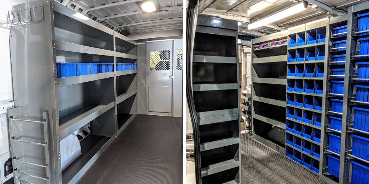 Best Van Shelving Systems for Organized Contractors:: Bins, Drawers, and Lockable Cubbies