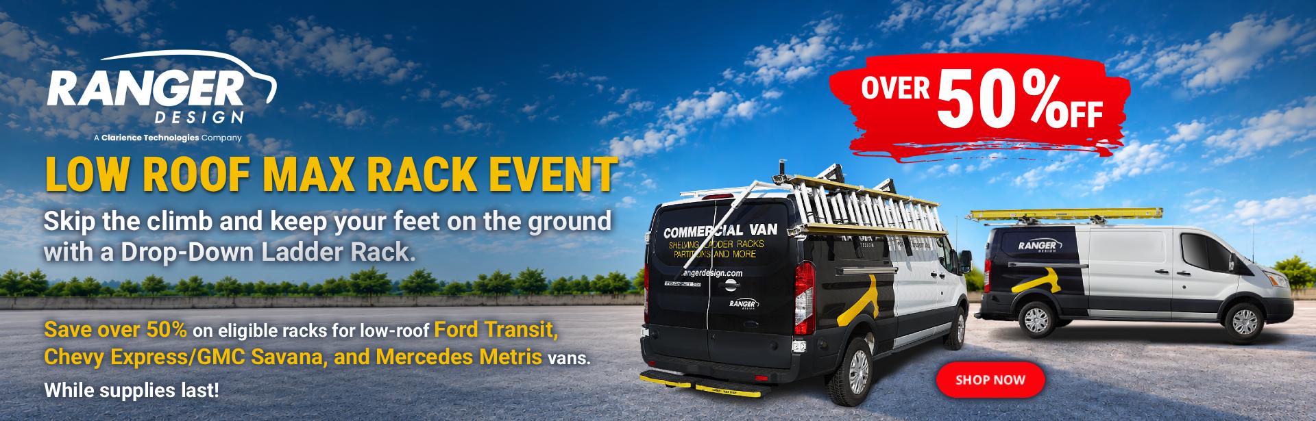 Max Rack Low Roof Ladder Racks
