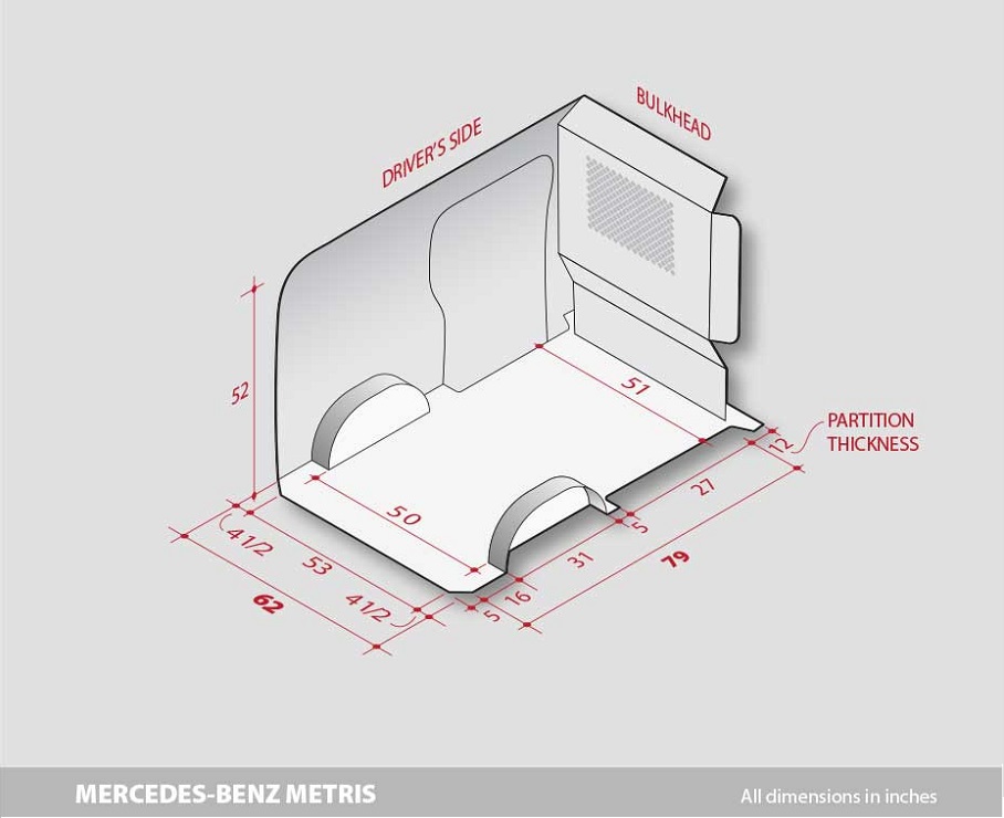 Mercedes Metris Interior Fit Drawing